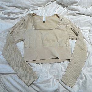 Long Sleeve Square Neck Shirt From Aerie